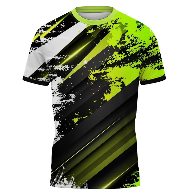 Table Tennis Jersey Butterfly - 3D Printed Color Blocked Stripes T-Shirt
